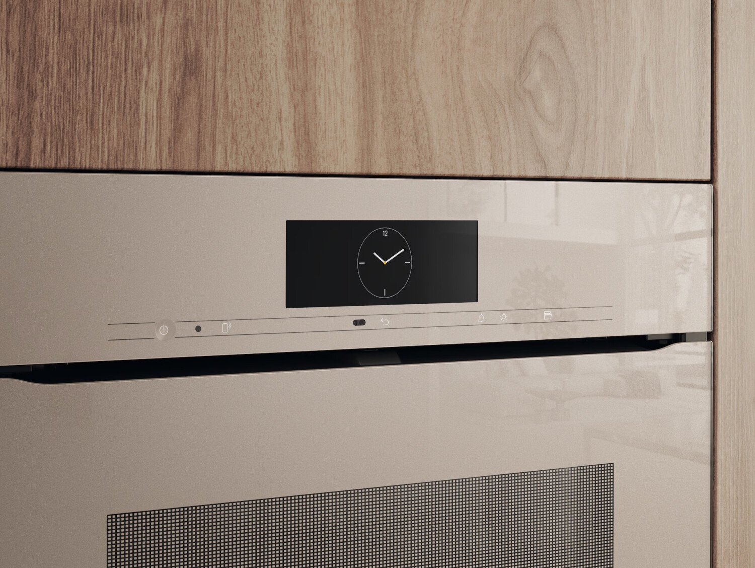 Духовой шкаф электрический без ручек Miele H 7860 BPX бежевый перламутровый
